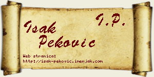 Isak Peković vizit kartica